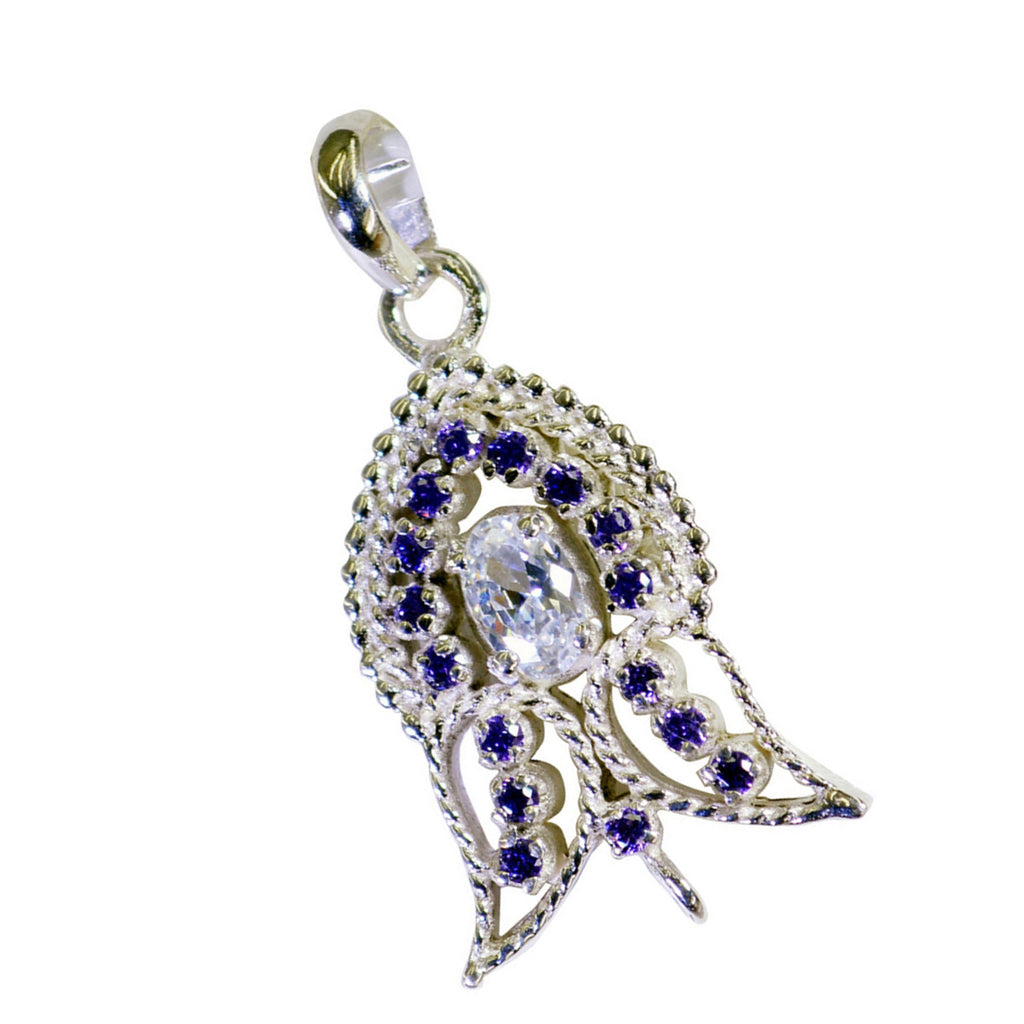 Multi Stone Eye-catching African Sterling Silver multiple Pilar wedding multicolor Pendant Jewellery