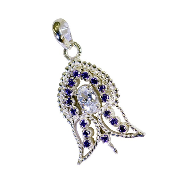Multi Stone Eye-catching African Sterling Silver multiple Pilar wedding multicolor Pendant Jewellery