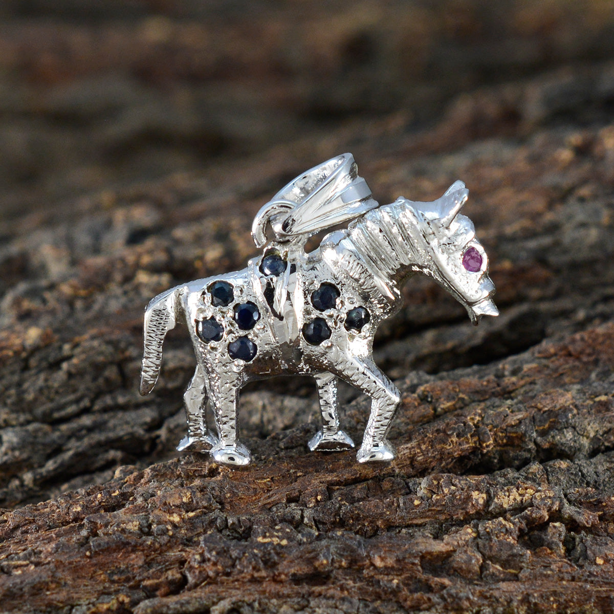 Multi Stone Whisper-thin African Sterling Silver multiple Rosa valentine multicolor Pendant Jewellery