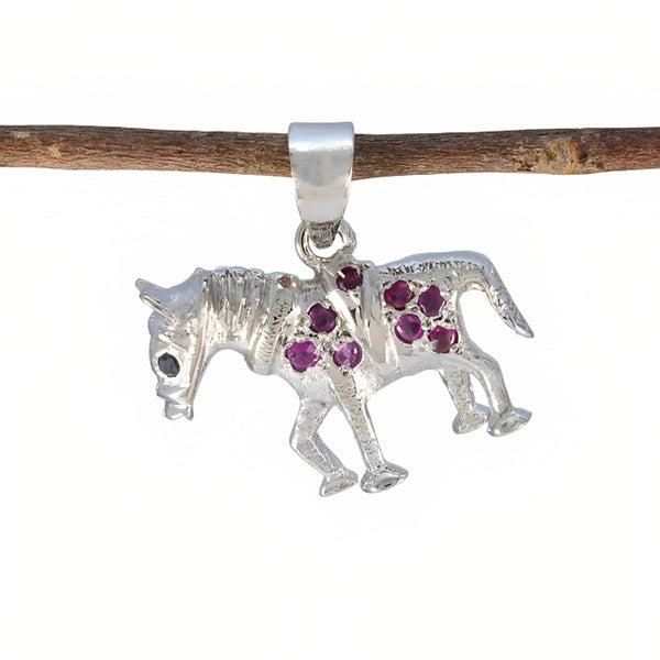 Multi Stone Whisper-thin African Sterling Silver multiple multicolor Pendant