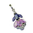 Multi Stone Essential Middle Eastern 925 Silver multiple Ella Bubble multicolor Pendant Jewelry