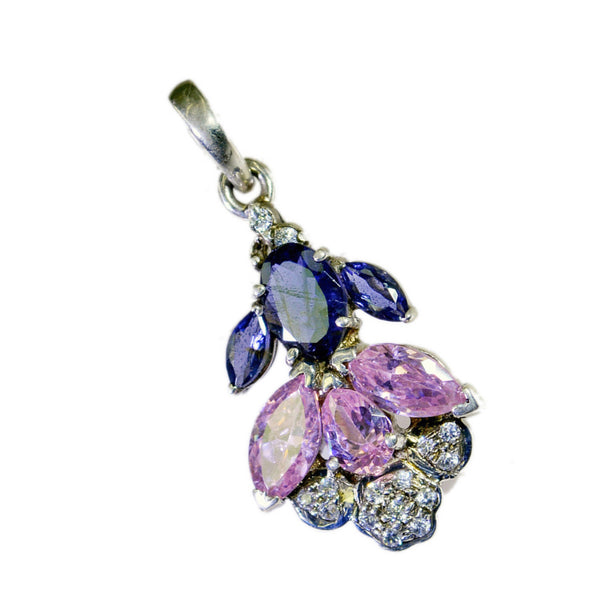 Multi Stone Essential Middle Eastern 925 Silver multiple Ella Bubble multicolor Pendant Jewelry