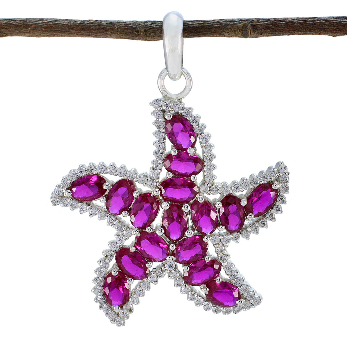 Multi Stone Mid-weight Australian 92.5 Silver multiple multicolor Pendant Imagen principal del producto