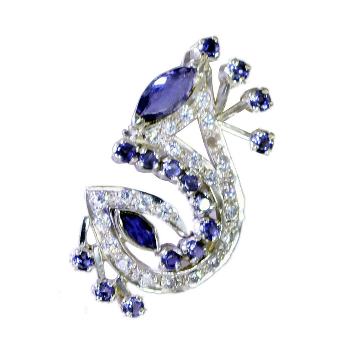 Multi Stone Featherlight Indian Silver multiple Zara Armor multicolor Pendant Jewelry