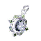 Multi Stone Tiny Middle Eastern 925 Silver multiple Giulia Eternity multicolor Pendant Jewelry