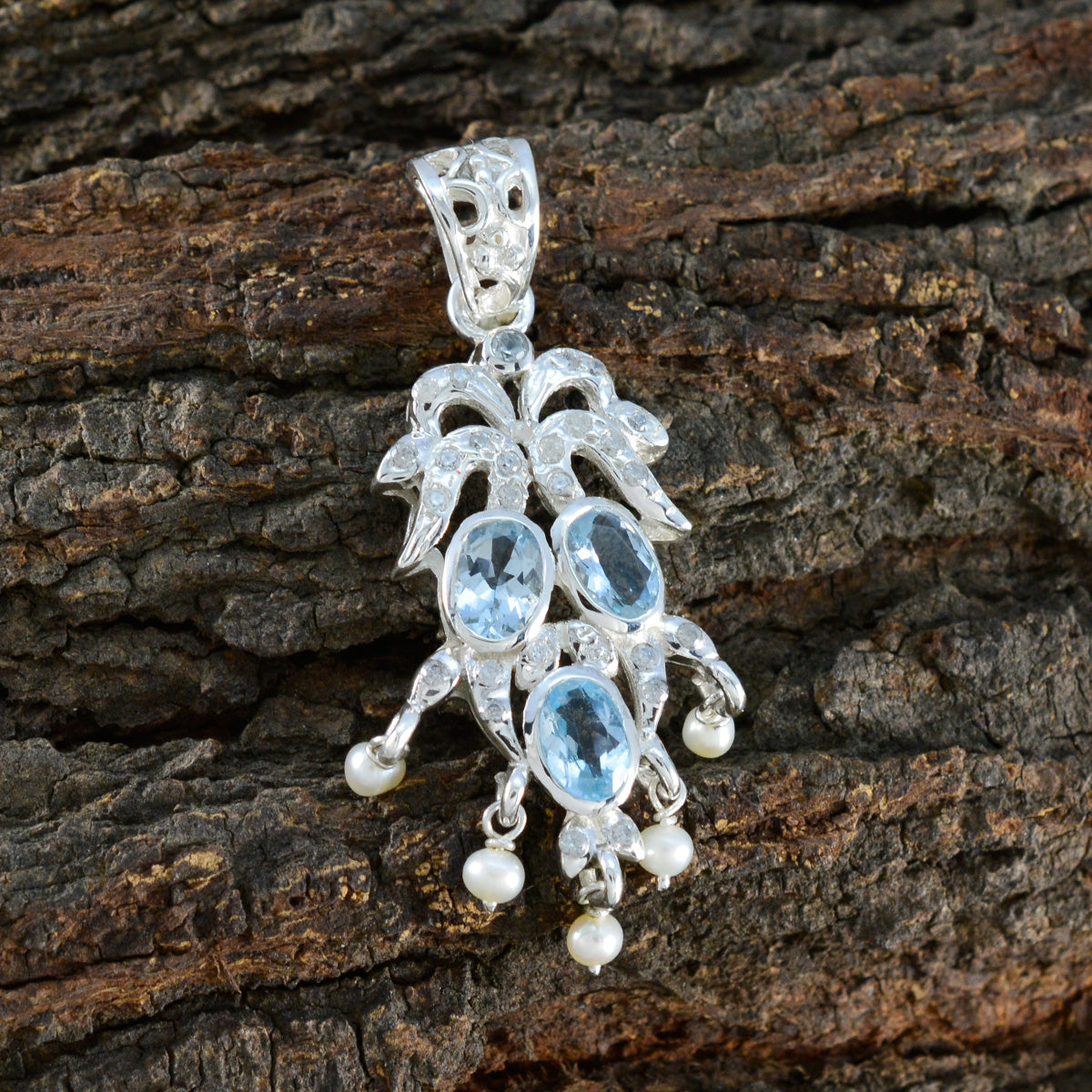 Multi Stone Featherlight Middle Eastern Sterling Silver multiple Zoe Eternity multicolor Pendant Jewellery