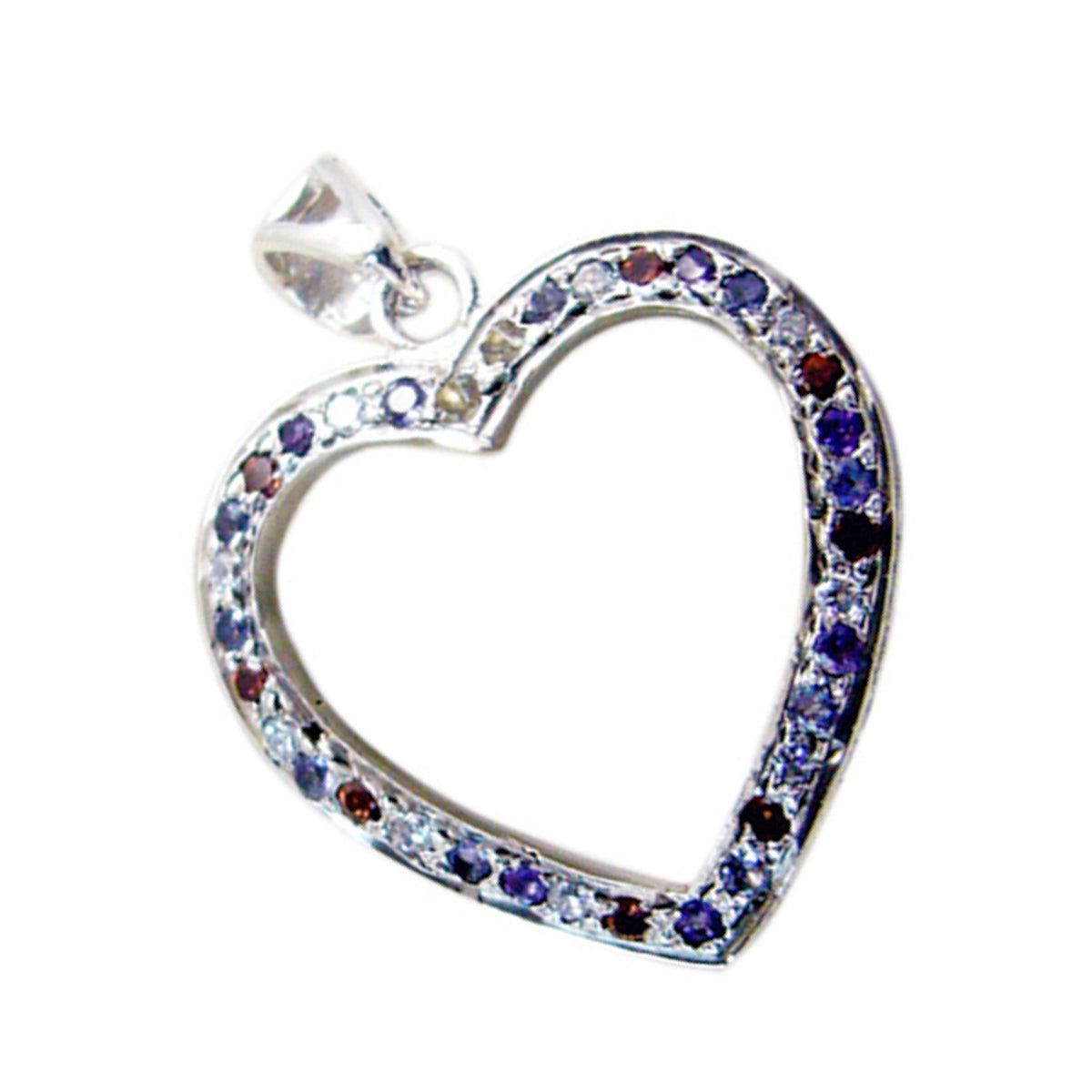 Multi Stone Featherlight Australian Silver multiple Maya Graceful multicolor Pendant Jewelry Второстепенное изображение товара