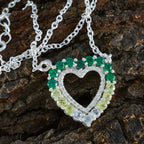 Multi Stone Featherlight Australian Sterling Silver multiple Zoe Bubble multicolor Pendant Jewellery