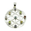 Multi Stone Statement Spanish 92.5 Silver Navratna multicolor Pendant