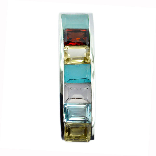 Multi Stone Eye-catching Egyptian Sterling Silver multiple multicolor Pendant