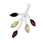 Multi Stone Eye-catching American Silver Penta Sofía Romantic multicolor Pendant Jewelry