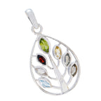 Multi Stone Tiny Egyptian 925 Silver Hepta Abigail Sophisticated multicolor Pendant Jewelry