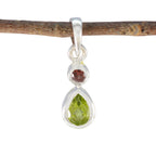 Multi Stone Minimalist Korean Silver Toi et Moi multicolor Pendant