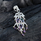 Multi Stone Featherlight African Silver multiple Yasmine Bubble multicolor Pendant Jewelry