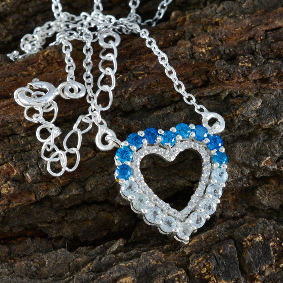 Multi Stone Featherlight Indian 925 Silver multiple Zara Armor multicolor Pendant Jewelry