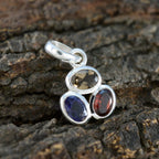 Multi Stone Elegant Japanese Silver Trilogy Ji-eun Sophisticated multicolor Pendant Jewelry