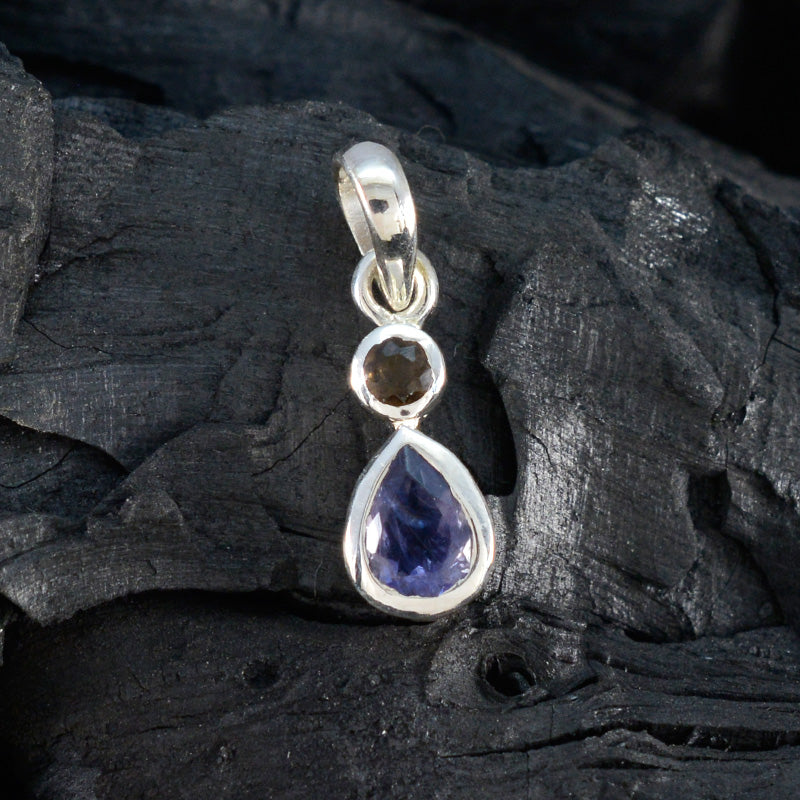 Multi Stone Minimalist Japanese 92.5 Silver Toi et Moi Yukii Trendy multicolor Pendant Jewellery