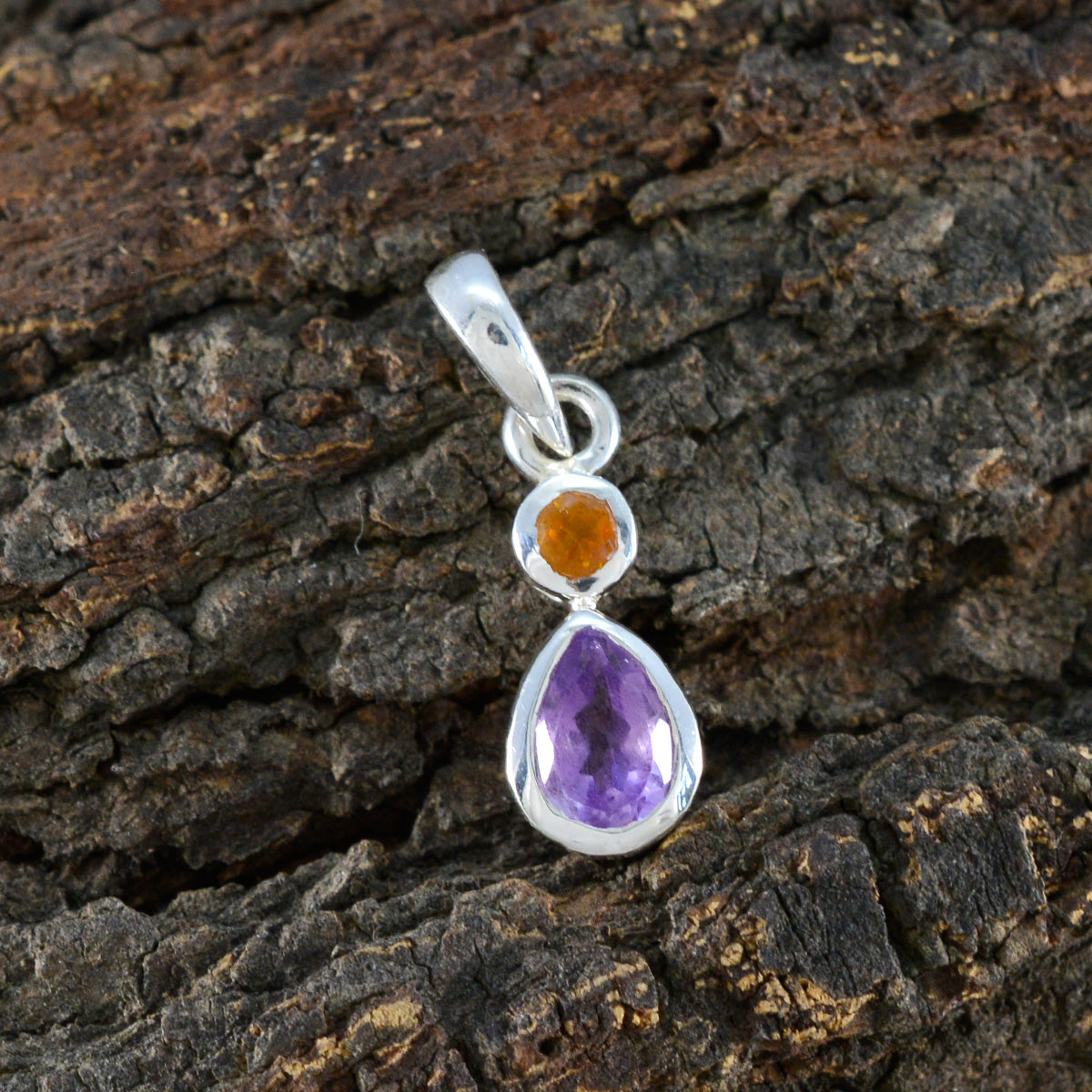 Multi Stone Minimalist Korean Silver Toi et Moi Yunaa Modern multicolor Pendant Jewelry