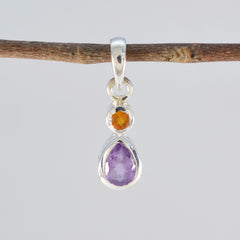 マルチストーンミニマリスト韓国シルバーToi et Moi Yunaaモダンマルチカラーペンダントジュエリー