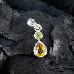 マルチストーン ミニマリスト 韓国 925 シルバー Toi et Moi Yinga アブストラクト マルチカラー ペンダント ジュエリー