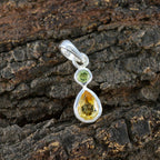 Multi Stone Minimalist Korean 925 Silver Toi et Moi Yinga Abstract multicolor Pendant Jewelry