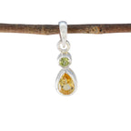 Multi Stone Minimalist Korean 925 Silver Toi et Moi multicolor Pendant