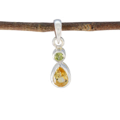 Multi Stone Minimalist Korean 925 Silver Toi et Moi multicolor Pendant