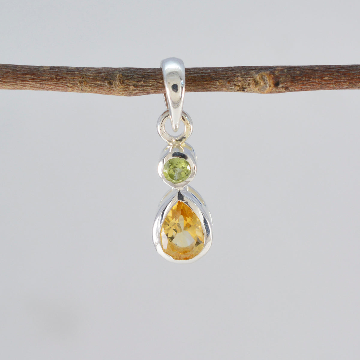 Multi Stone Minimalistisk Koreansk 925 Silver Toi et Moi Yinga Abstrakt flerfärgad Hängsmycke Sekundär produktbild