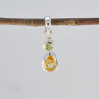 Multi Stone Minimalist Korean 925 Silver Toi et Moi Yinga Abstract multicolor Pendant Jewelry