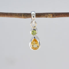 マルチストーン ミニマリスト 韓国 925 シルバー Toi et Moi Yinga アブストラクト マルチカラー ペンダント ジュエリー