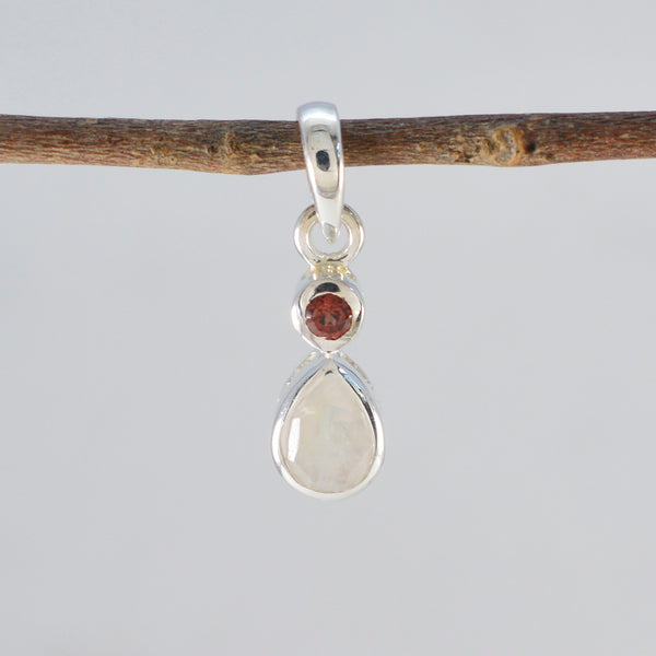 Multi Stone Minimalist Japanese 92.5 Silver Toi et Moi Yukia Trendy multicolor Pendant Jewellery
