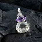 Multi Stone Delicate American 925 Silver Toi et Moi Yasmin Abstract multicolor Pendant Jewelry