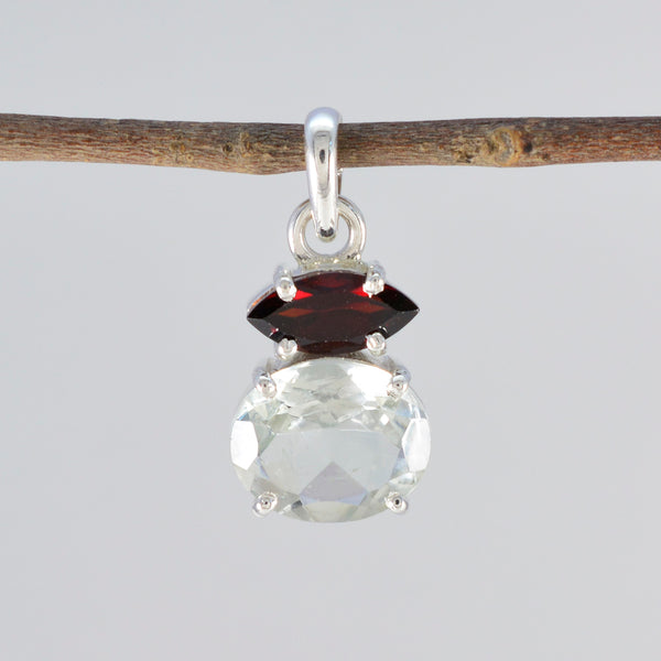 Multi Stone Delicate Latin American Silver Toi et Moi Zoe Love multicolor Pendant Jewelry