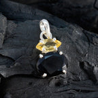 Multi Stone Delicate Russische Sterling Zilveren Toi et Moi Zoey Verlovingshanger met veelkleurige hangers