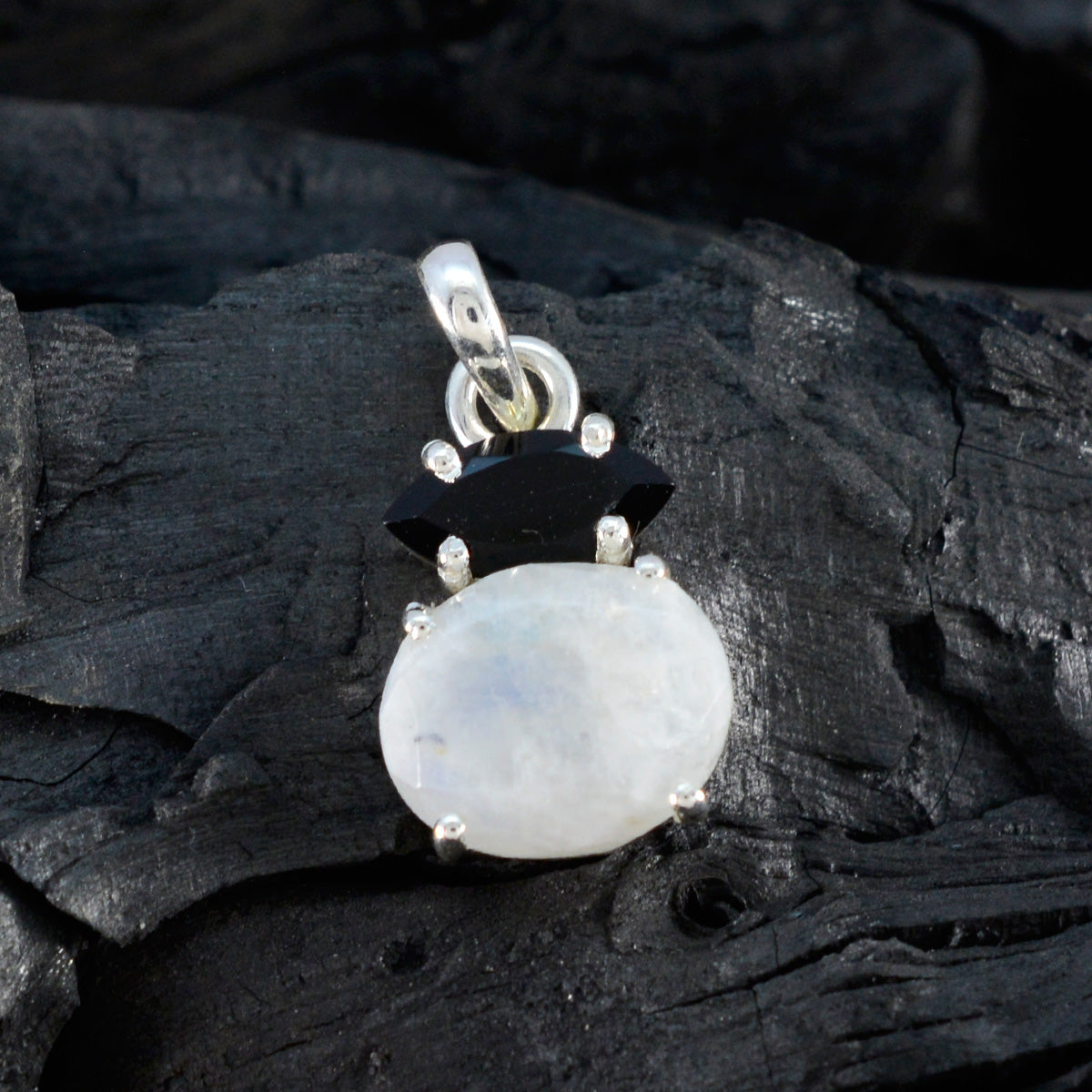 Multi Stone Delicate Moroccan 925 Silver Toi et Moi Yasmin wedding multicolor Pendant Jewelry