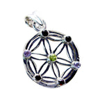 Multi Stone Featherlight Spanish 92.5 Silver multiple multicolor Pendant