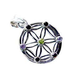 Multi Stone Featherlight Spanish 92.5 Silver multiple Mathilde Victorian multicolor Pendant Jewellery
