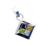 Multi Stone Whisper-thin Egyptian 92.5 Silver quarter Mathilde Trendy multicolor Pendant Jewellery