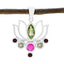 Multi Stone Dainty Turkish 925 Silver Hepta multicolor Pendant