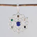 Flerfärgade hängsmycken med klassiska marockanska 925 silverstenar och Hepta Savannah rep-tråd