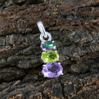 Minimalistische Japanse 92,5 zilveren trilogie Eun-ji met meerdere stenen, trendy veelkleurige hangersieraden