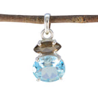 Multi Stone Delicate Egyptian 92.5 Silver Toi et Moi multicolor Pendant