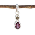 Multi Stone Minimalist Japanese Sterling Silver Toi et Moi multicolor Pendant