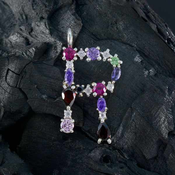 Multi Stone Elegant African 925 Silver multiple Zoey Graceful multicolor Pendant Jewelry