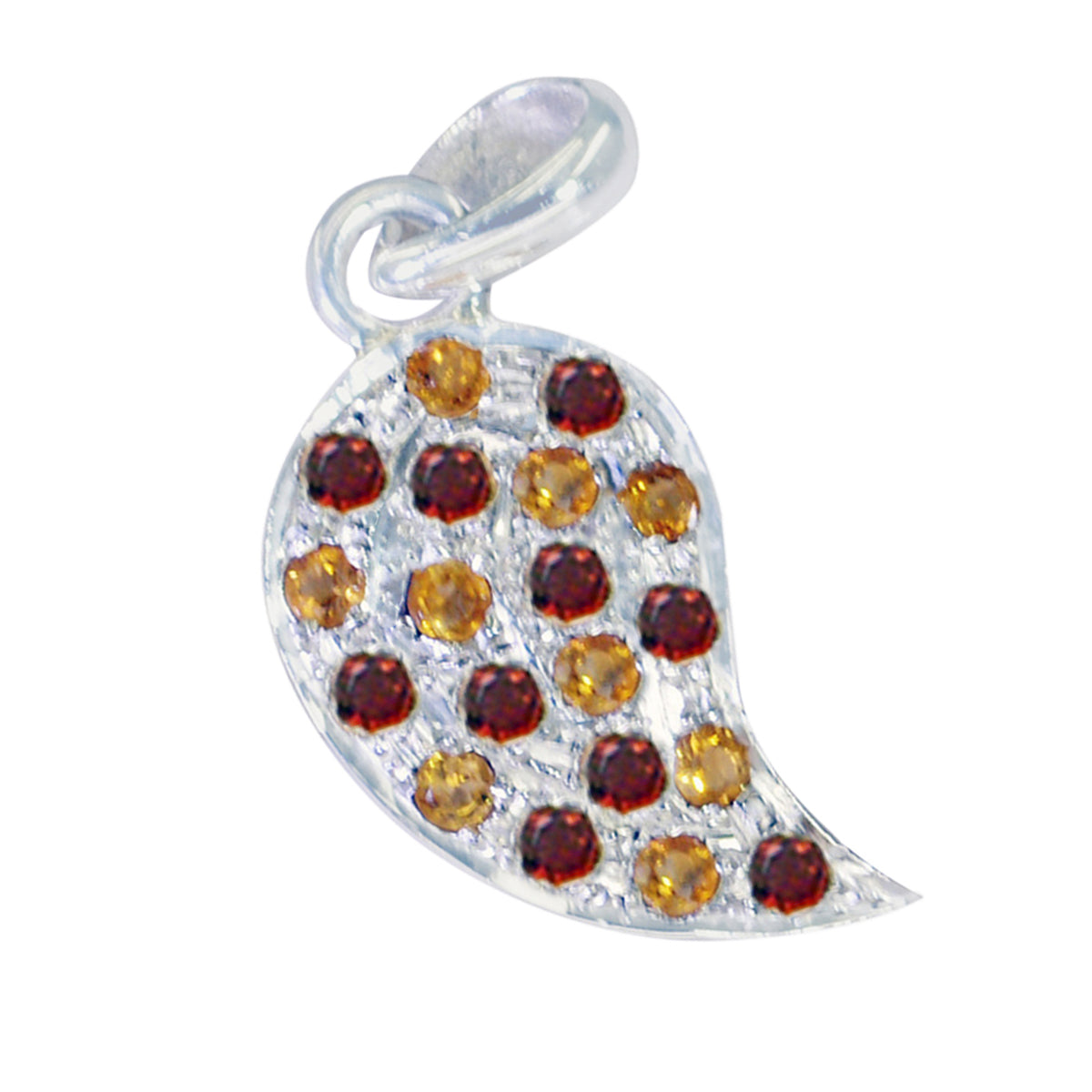 Multi Stone Whisper-thin African Sterling Silver multiple Noelia Abstract multicolor Pendant Jewellery