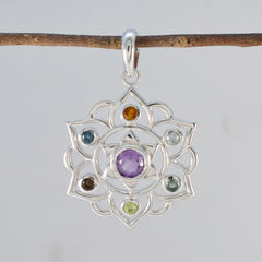 Flerfärgade Hepta Riley-hängsmycken med flera stenar och klassiska latinamerikanska silverhängen