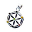 Multi Stone Featherlight French Silver multiple multicolor Pendant