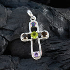 Multi Stone Dainty American 92.5 Silver quarter Camilla Bubble multicolor Pendant Jewellery