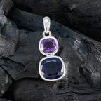 Multi Stone Whisper-thin Russian 92.5 Silver Toi et Moi Skylar Contemporary multicolor Pendant Jewellery