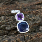 Multi Stone Whisper-thin Russian 92.5 Silver Toi et Moi Skylar Contemporary multicolor Pendant Jewellery